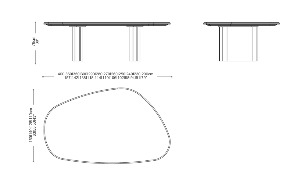 Image of the main dimensions of the product